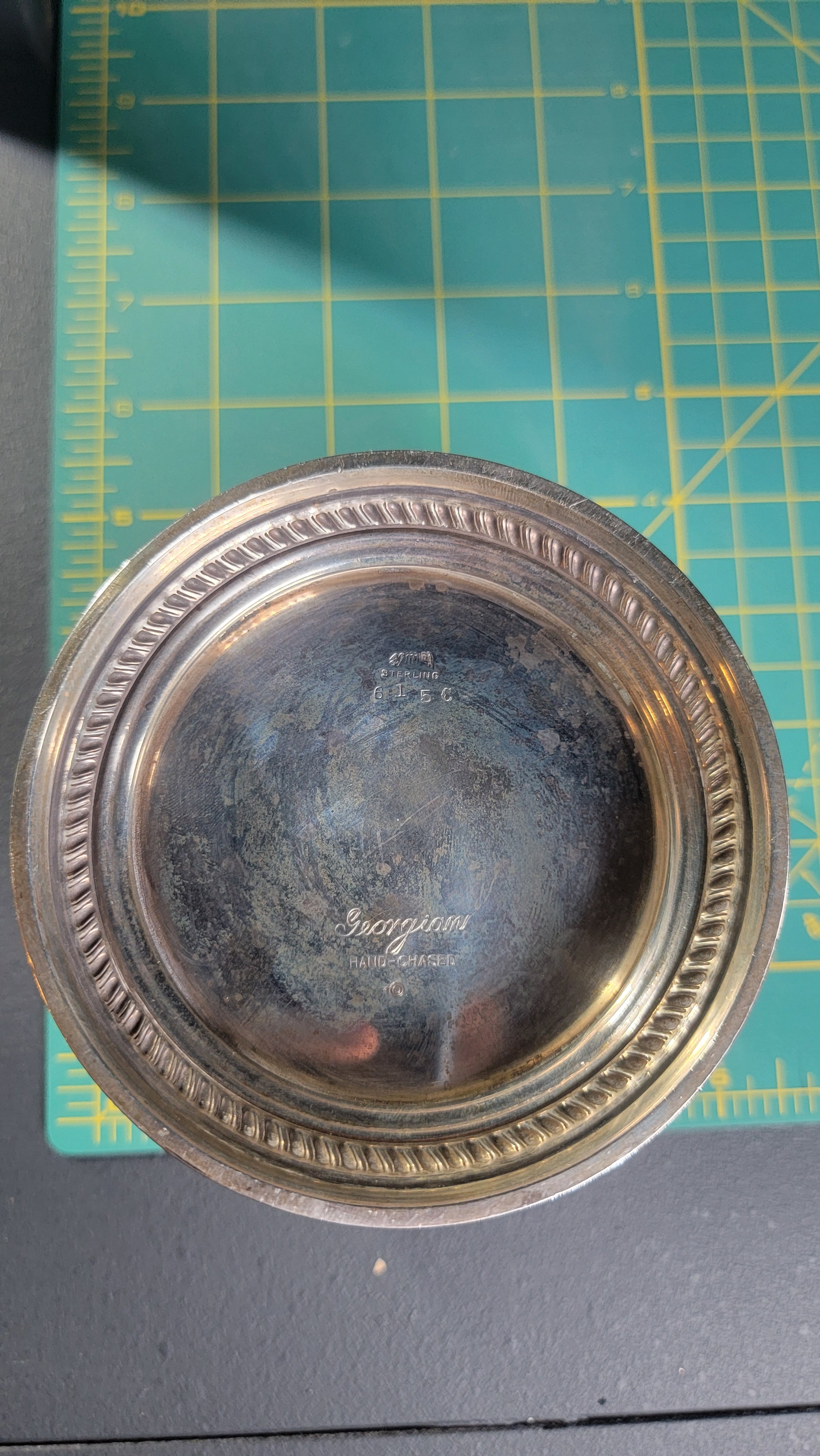 1936 Gorham Sterling Silver Waste Bowl Georgian Hand Chased 925 Silver