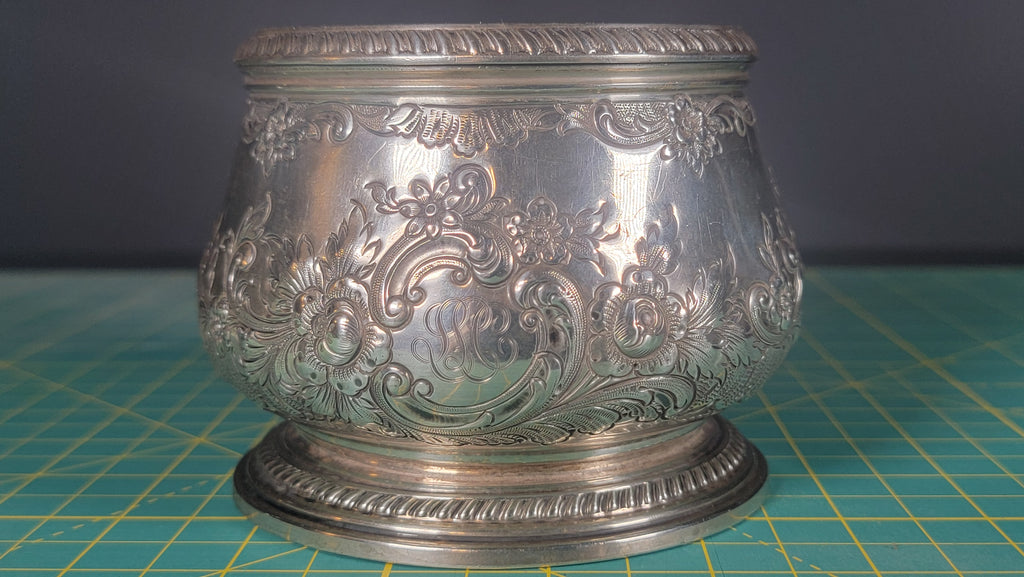 1936 Gorham Sterling Silver Waste Bowl Georgian Hand Chased 925 Silver