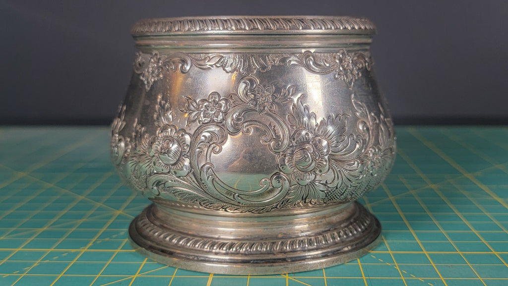 1936 Gorham Sterling Silver Waste Bowl Georgian Hand Chased 925 Silver