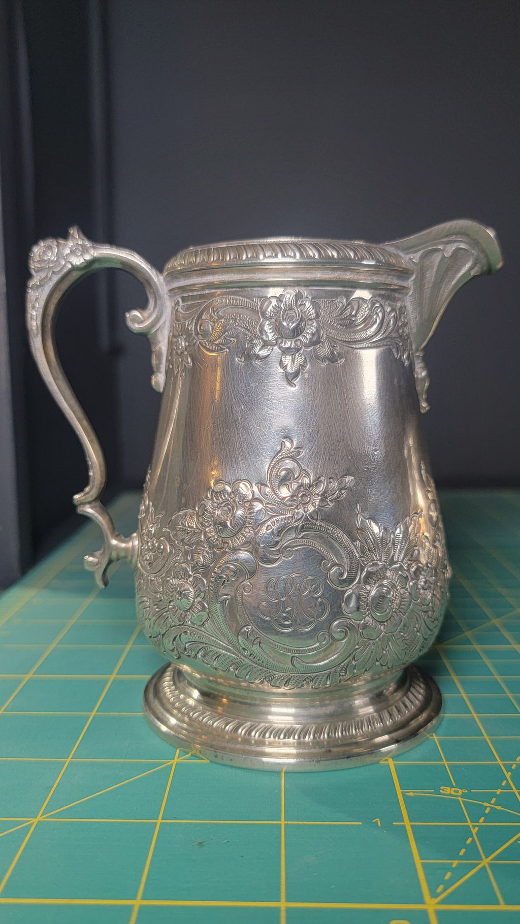 1936 Gorham Sterling Silver Creamer Georgian Hand Chased 925 Silver