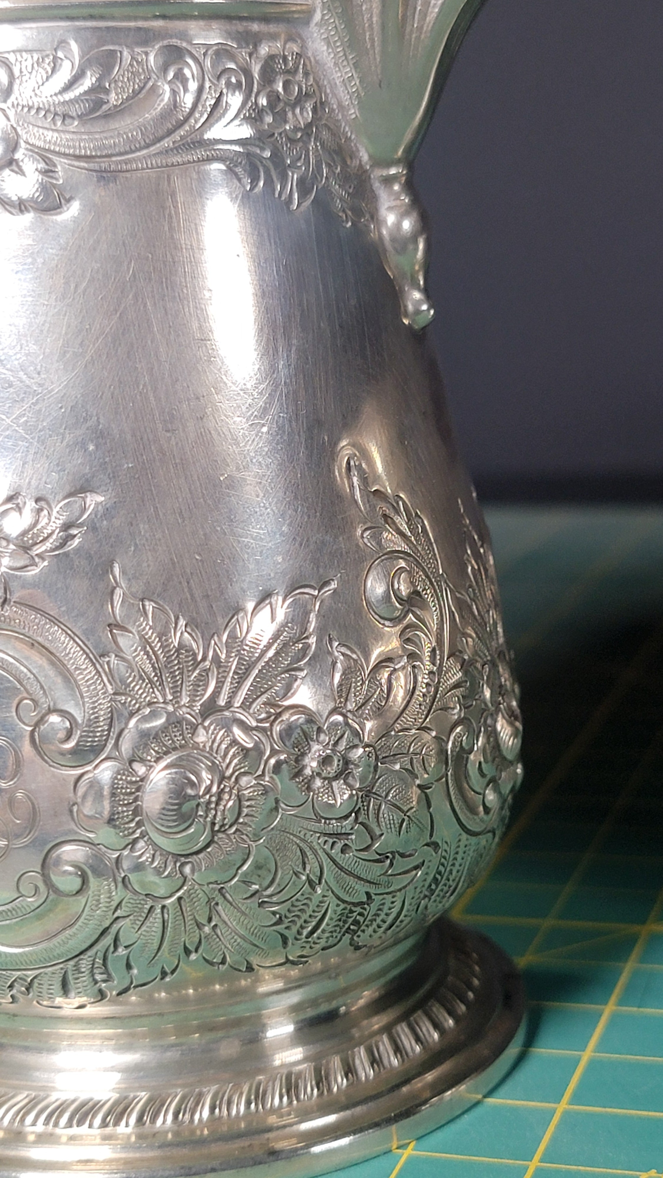 1936 Gorham Sterling Silver Creamer Georgian Hand Chased 925 Silver