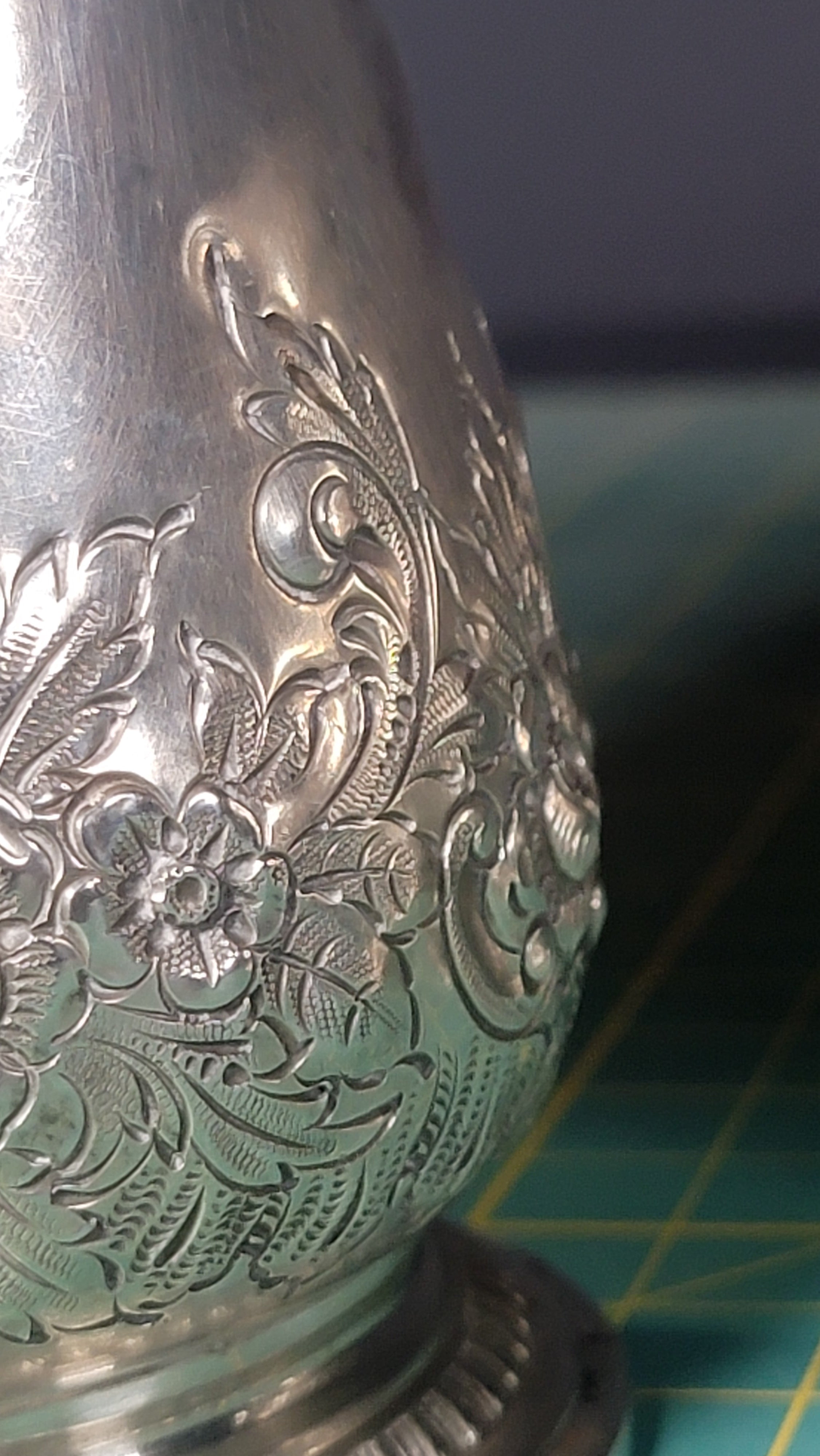 1936 Gorham Sterling Silver Creamer Georgian Hand Chased 925 Silver