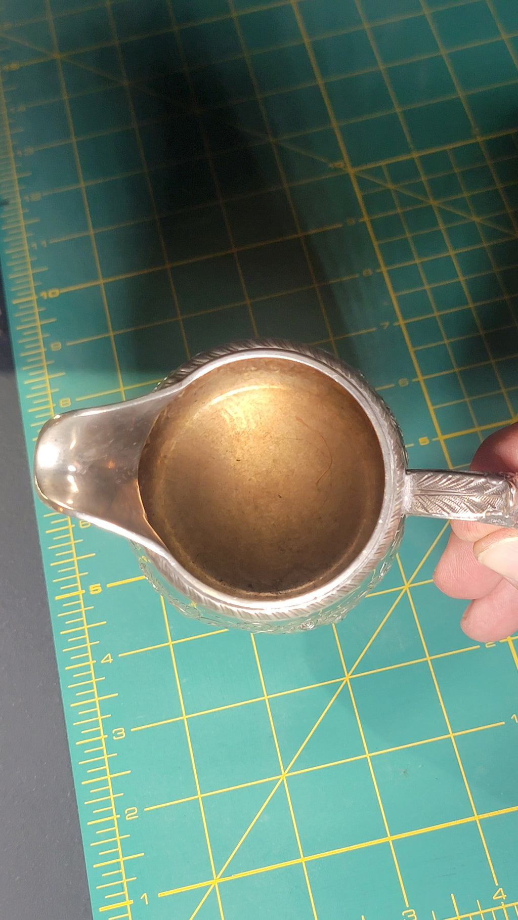 1936 Gorham Sterling Silver Creamer Georgian Hand Chased 925 Silver