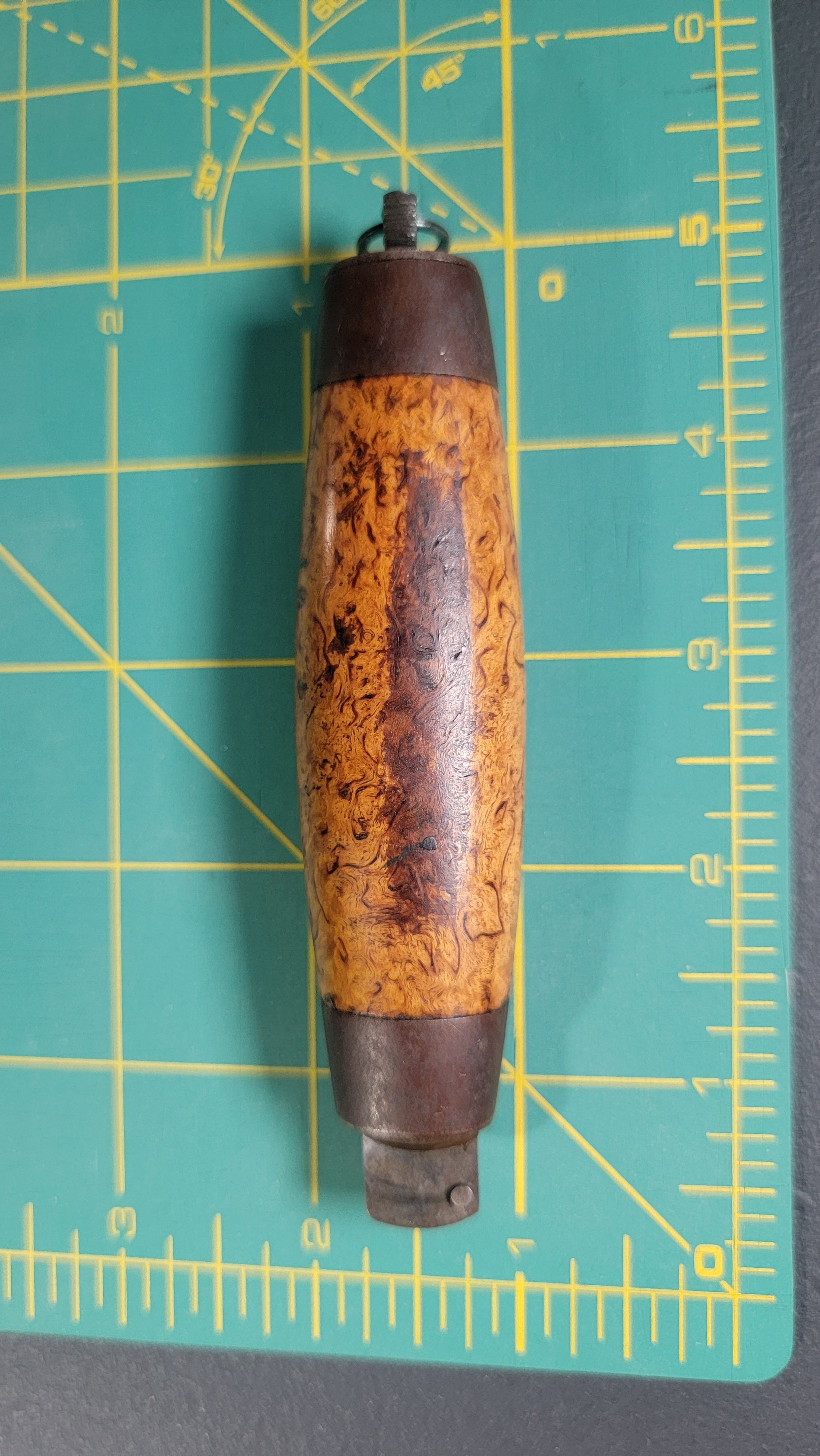 Antique Joh. Engström Eskilstuna Barrel Folding Knife - Curly Birch Handle - c.1874-1917