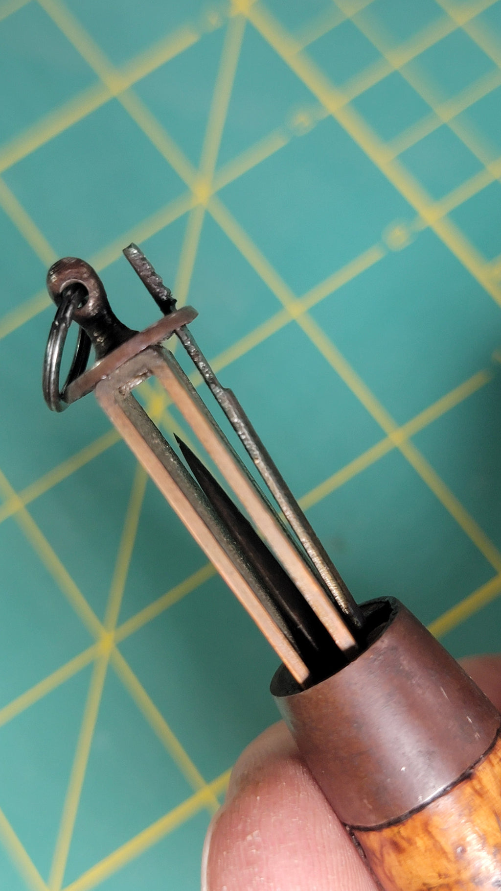 Antique Joh. Engström Eskilstuna Barrel Folding Knife - Curly Birch Handle - c.1874-1917