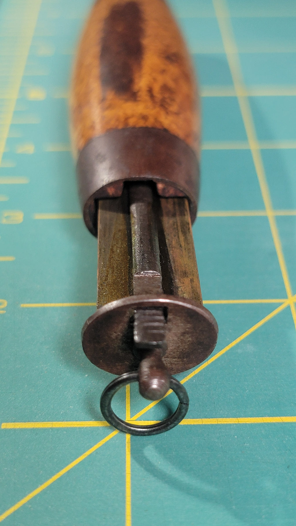 Antique Joh. Engström Eskilstuna Barrel Folding Knife - Curly Birch Handle - c.1874-1917