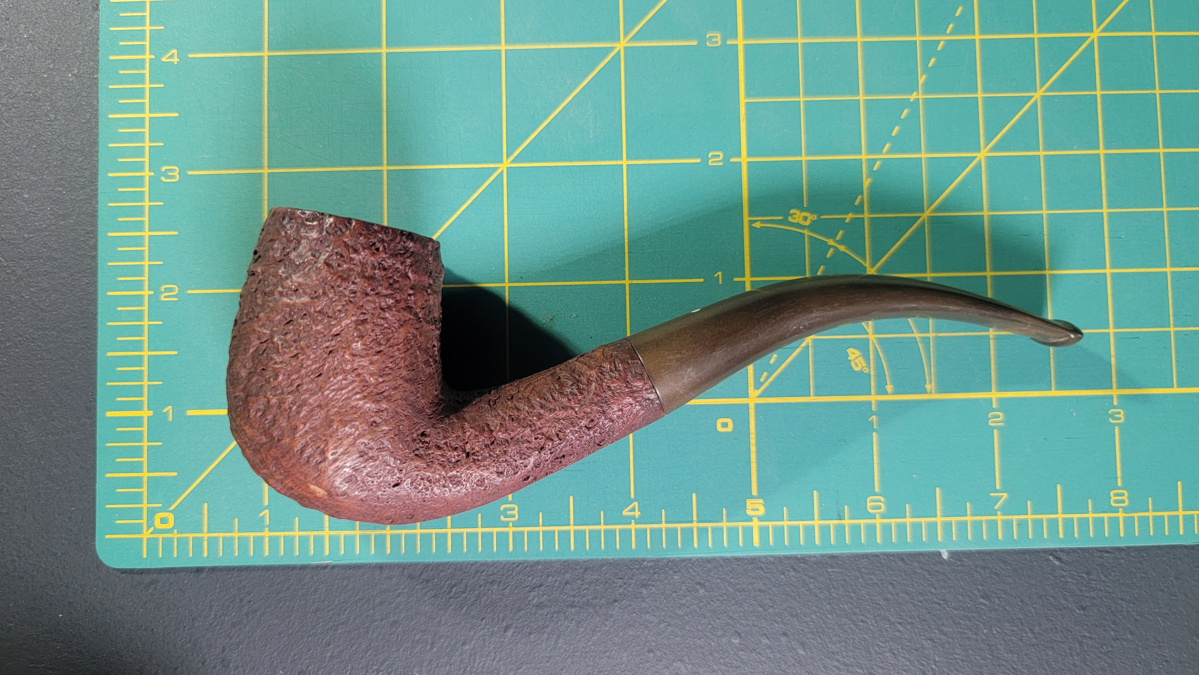 1962 Dunhill Tanshell 120 4T Pipe - Made in England - Bent Billiard - Group 4