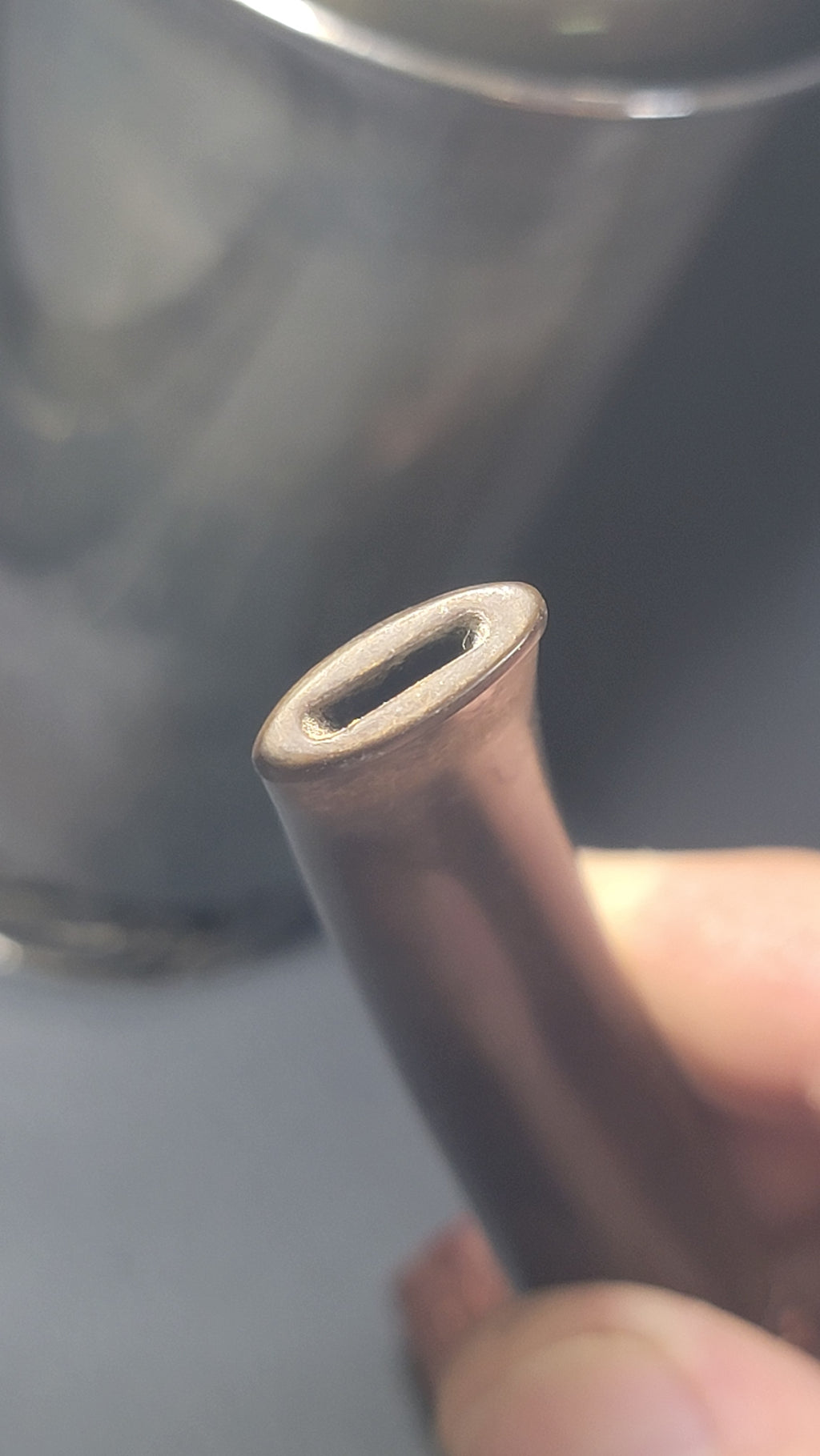 1962 Dunhill Tanshell 120 4T Pipe - Made in England - Bent Billiard - Group 4