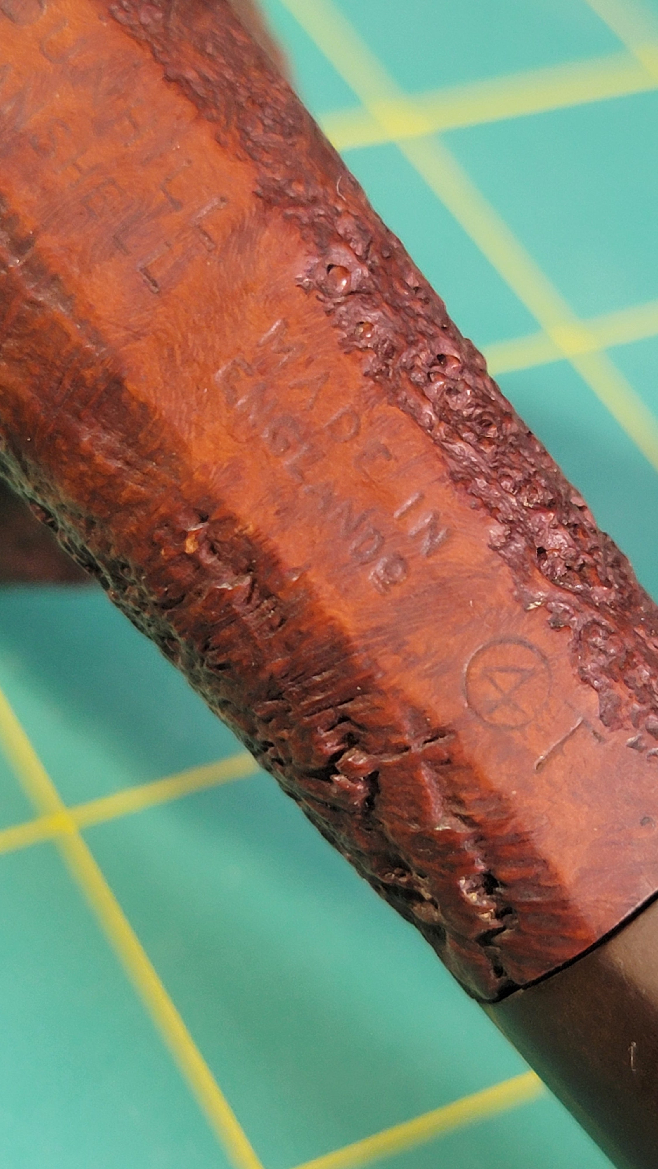 1962 Dunhill Tanshell 120 4T Pipe - Made in England - Bent Billiard - Group 4