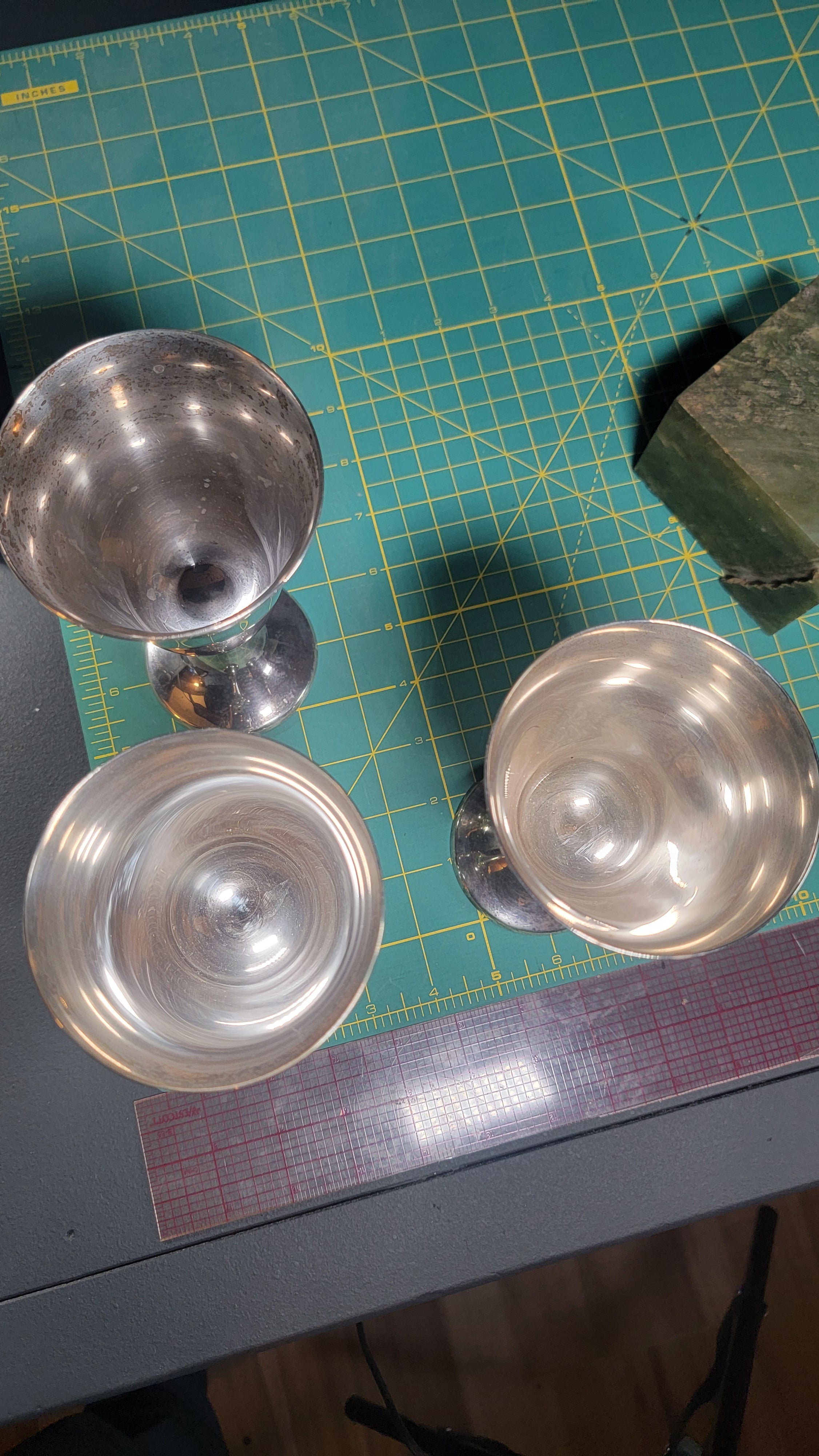 Gorham Sterling Silver Goblets Model 272 - Set of 3 - 546g Solid .925 Silver