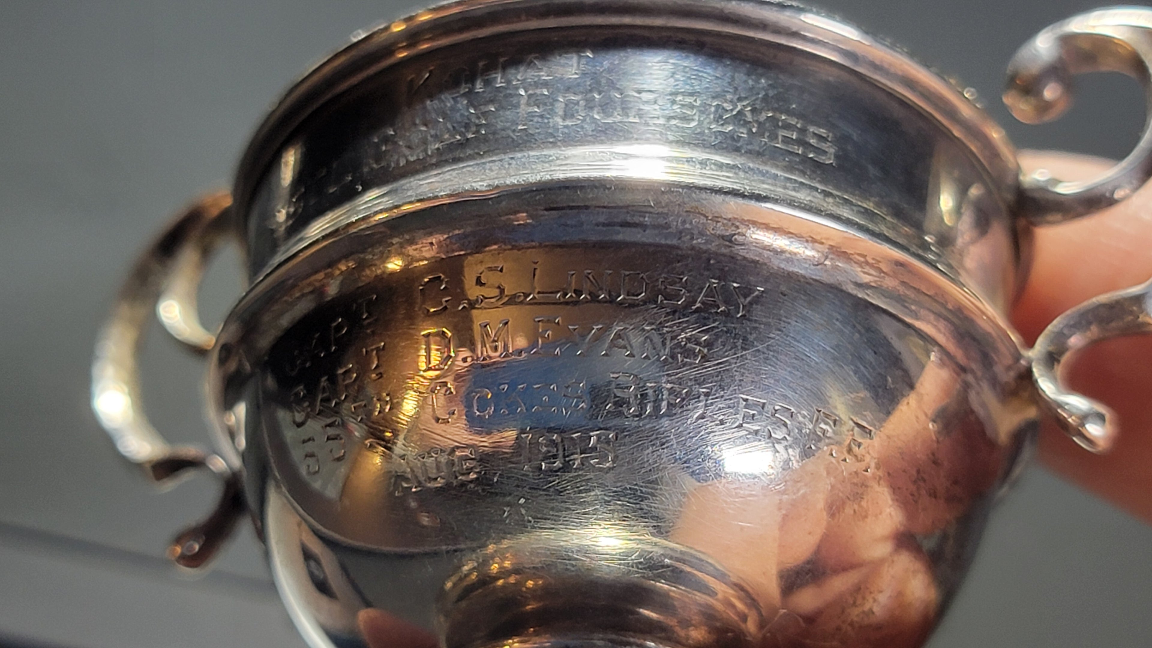 August 1915 WWI Kohat Golf Trophy - 55th Coke's Rifles - Captains Lindsay & Evans