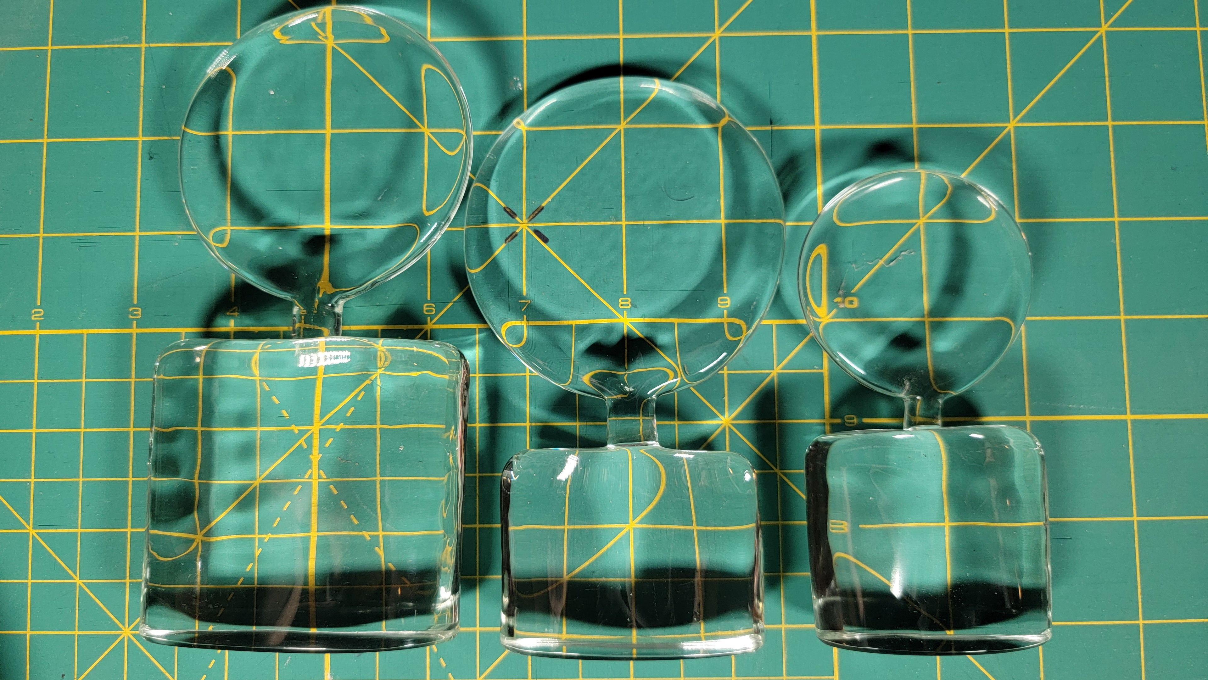 Set of 3 Renato Toso "Famiglia" Glass Ingot Sculptures - Fratelli Toso - Early 1960s
