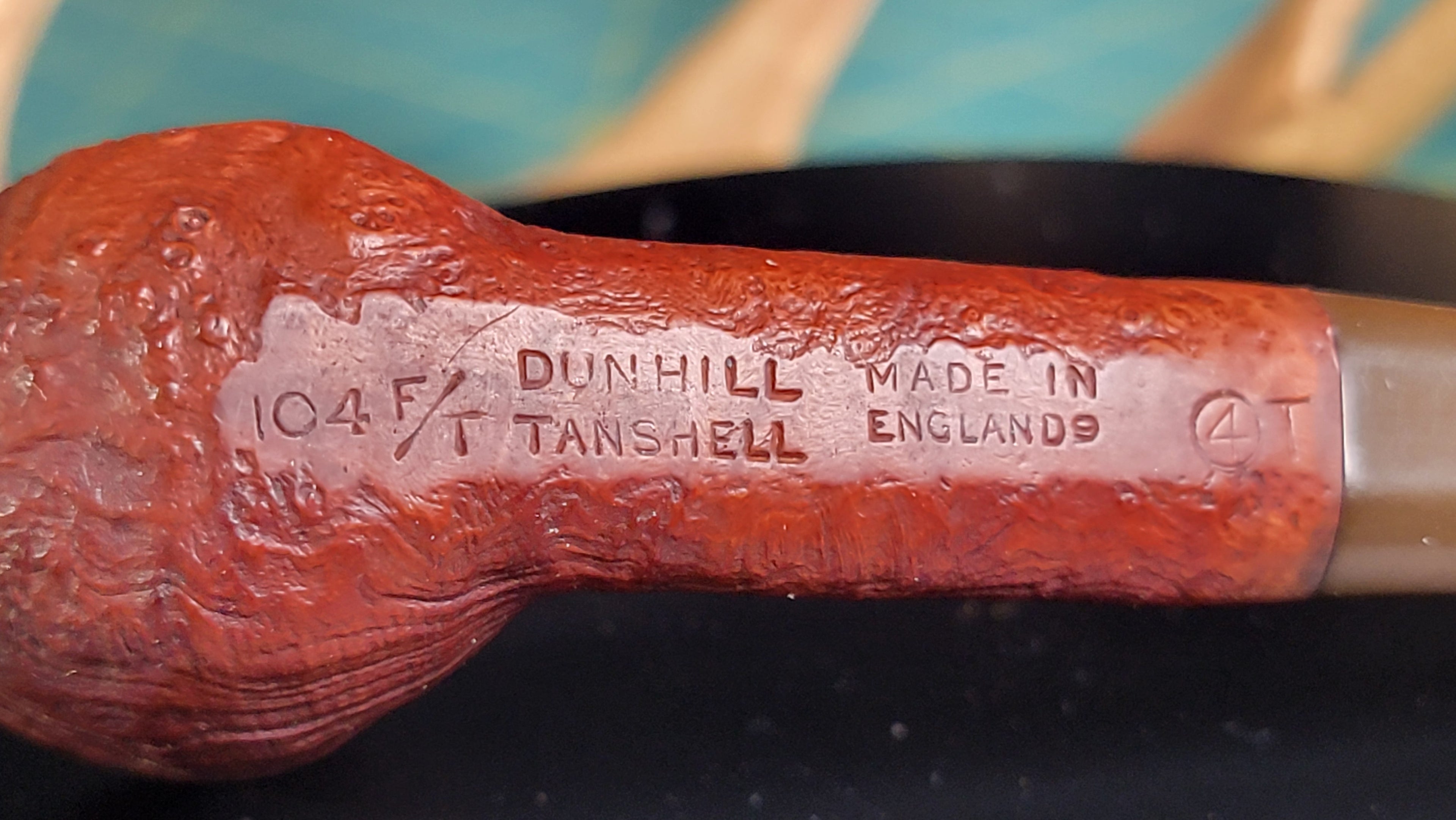 1969 Dunhill Tanshell 104 F/T Pipe - Straight Billiard - Group 4T - Made in England