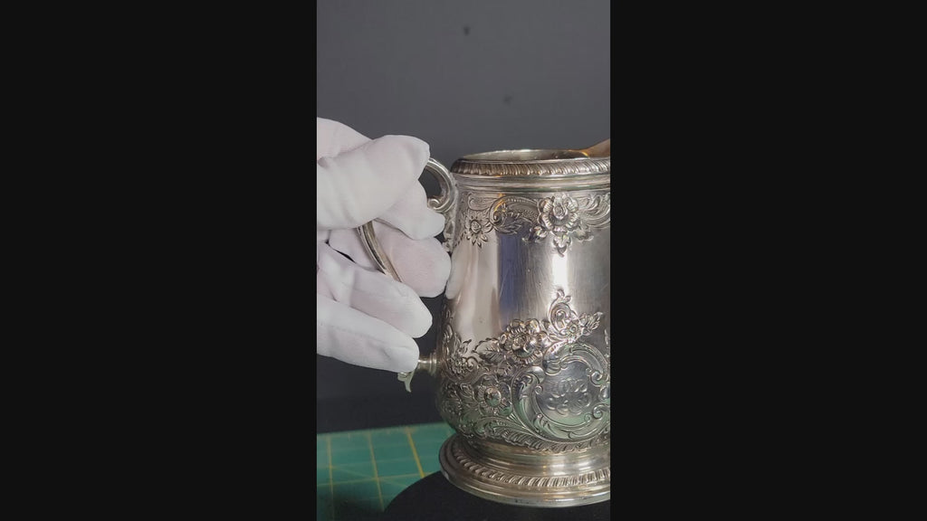 1936 Gorham Sterling Silver Creamer Georgian Hand Chased 925 Silver
