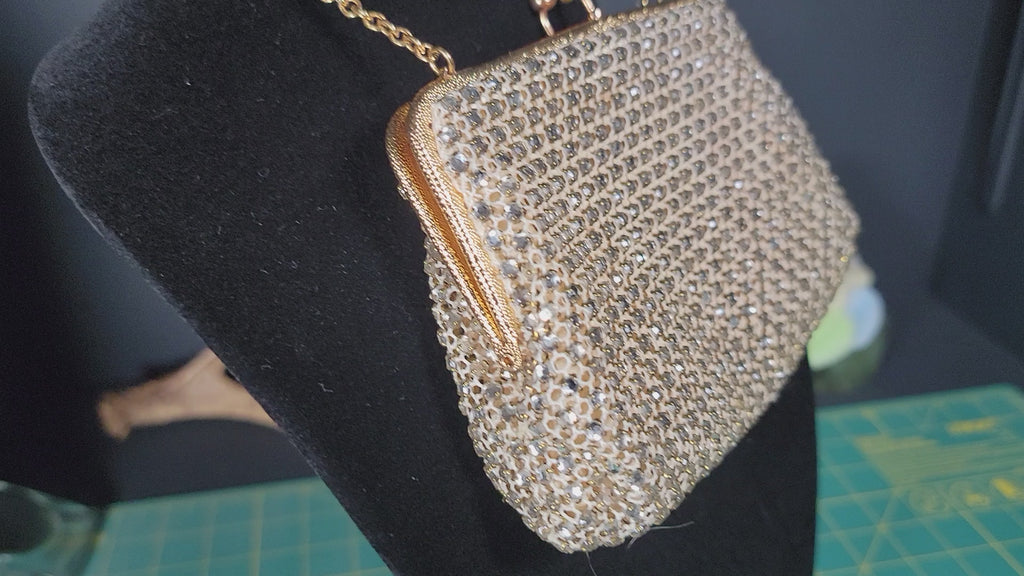 Vintage Walborg Rhinestone Purse - Made in Western Germany - Late 1950s/Early 1960s