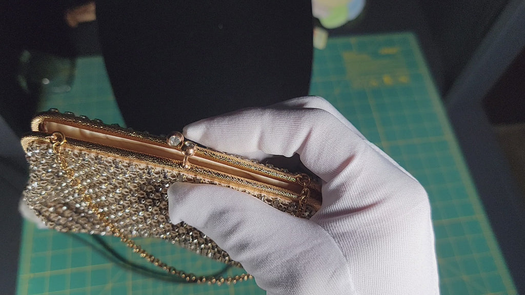 Vintage Walborg Rhinestone Purse - Made in Western Germany - Late 1950s/Early 1960s