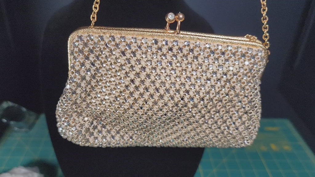 Vintage Walborg Rhinestone Purse - Made in Western Germany - Late 1950s/Early 1960s