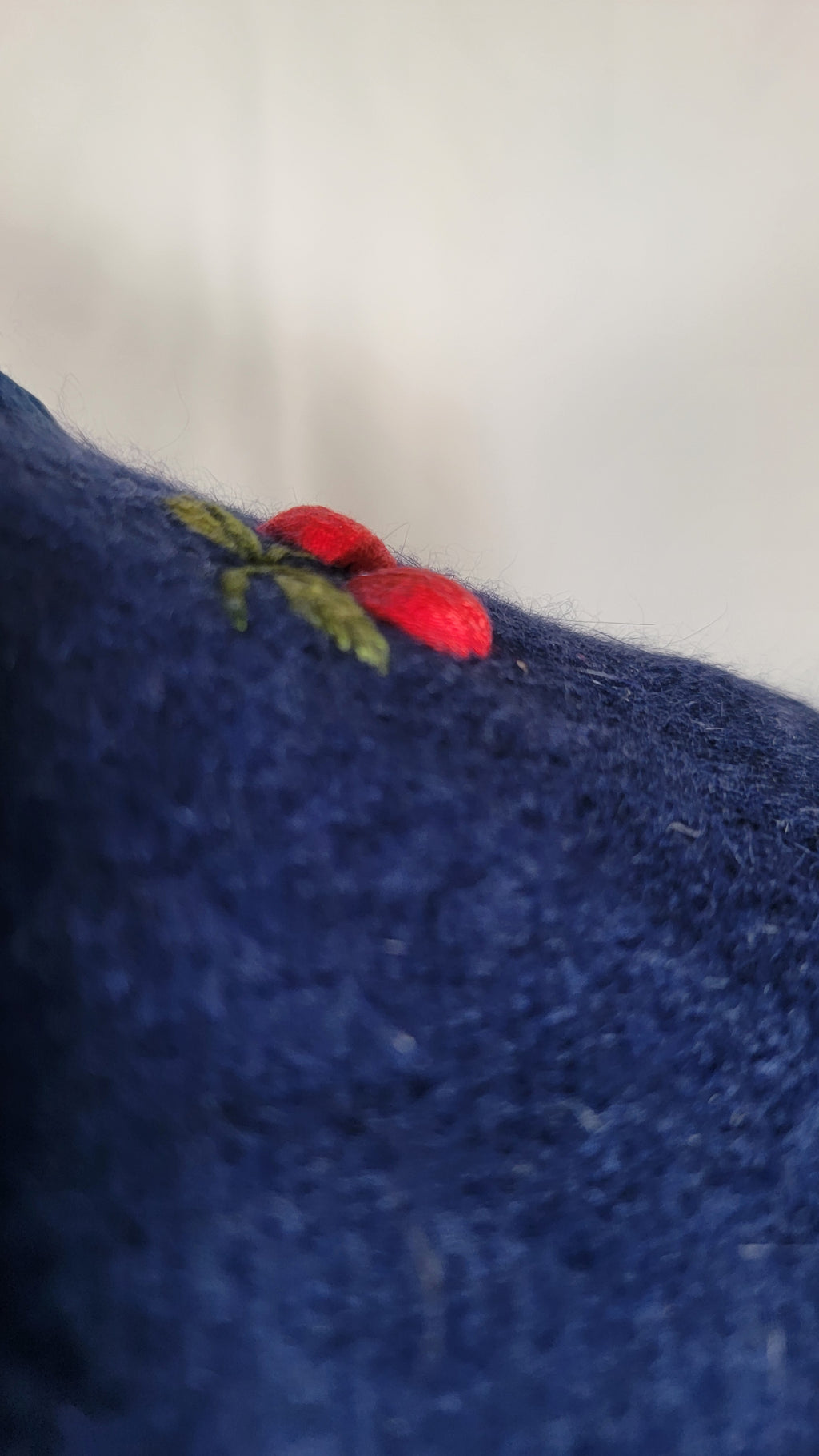 Vintage Fabu Lous Embroidered Cherry Cardigan - 1950s-60s Hong Kong