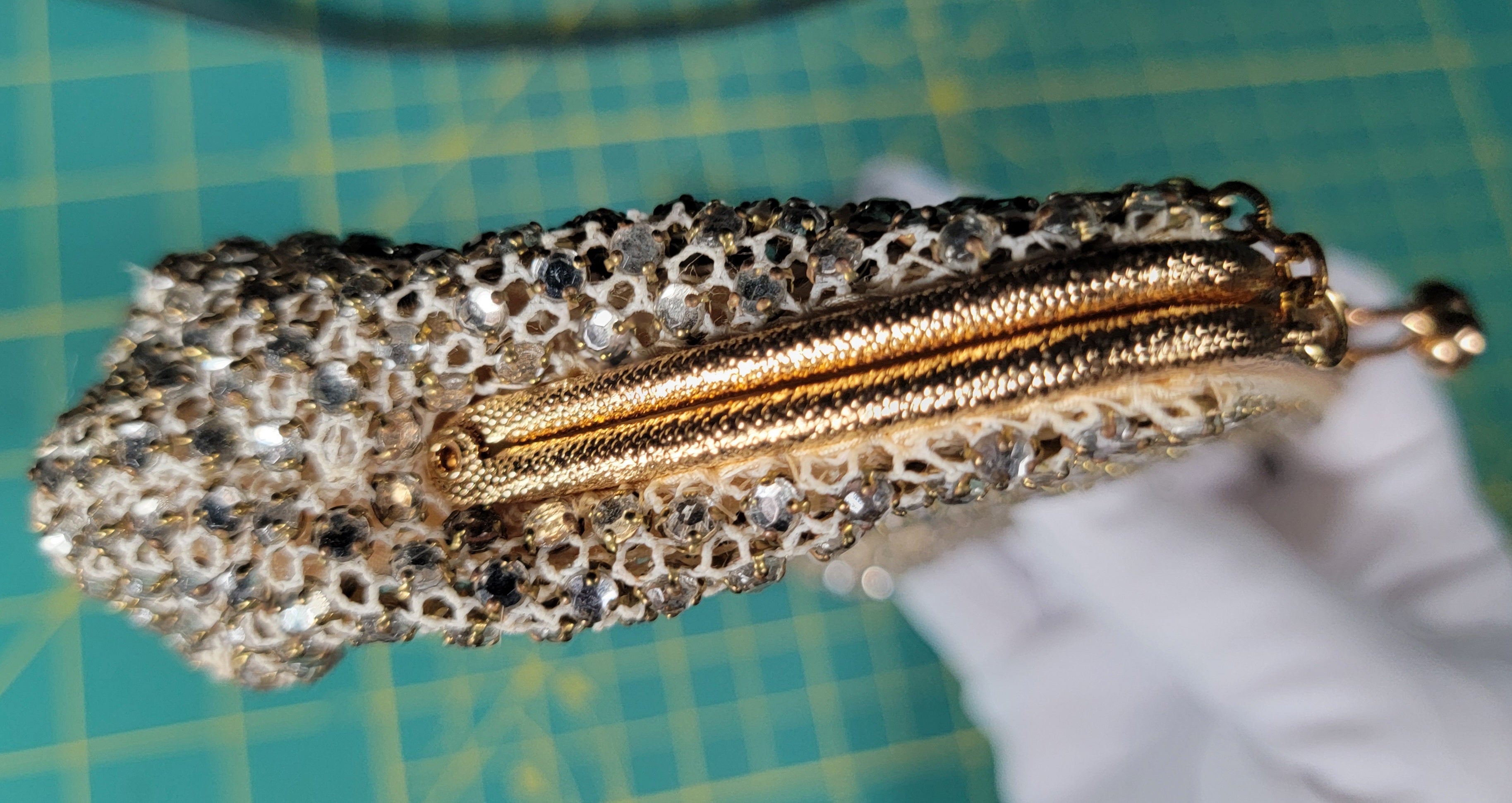 Vintage Walborg Rhinestone Purse - Made in Western Germany - Late 1950s/Early 1960s