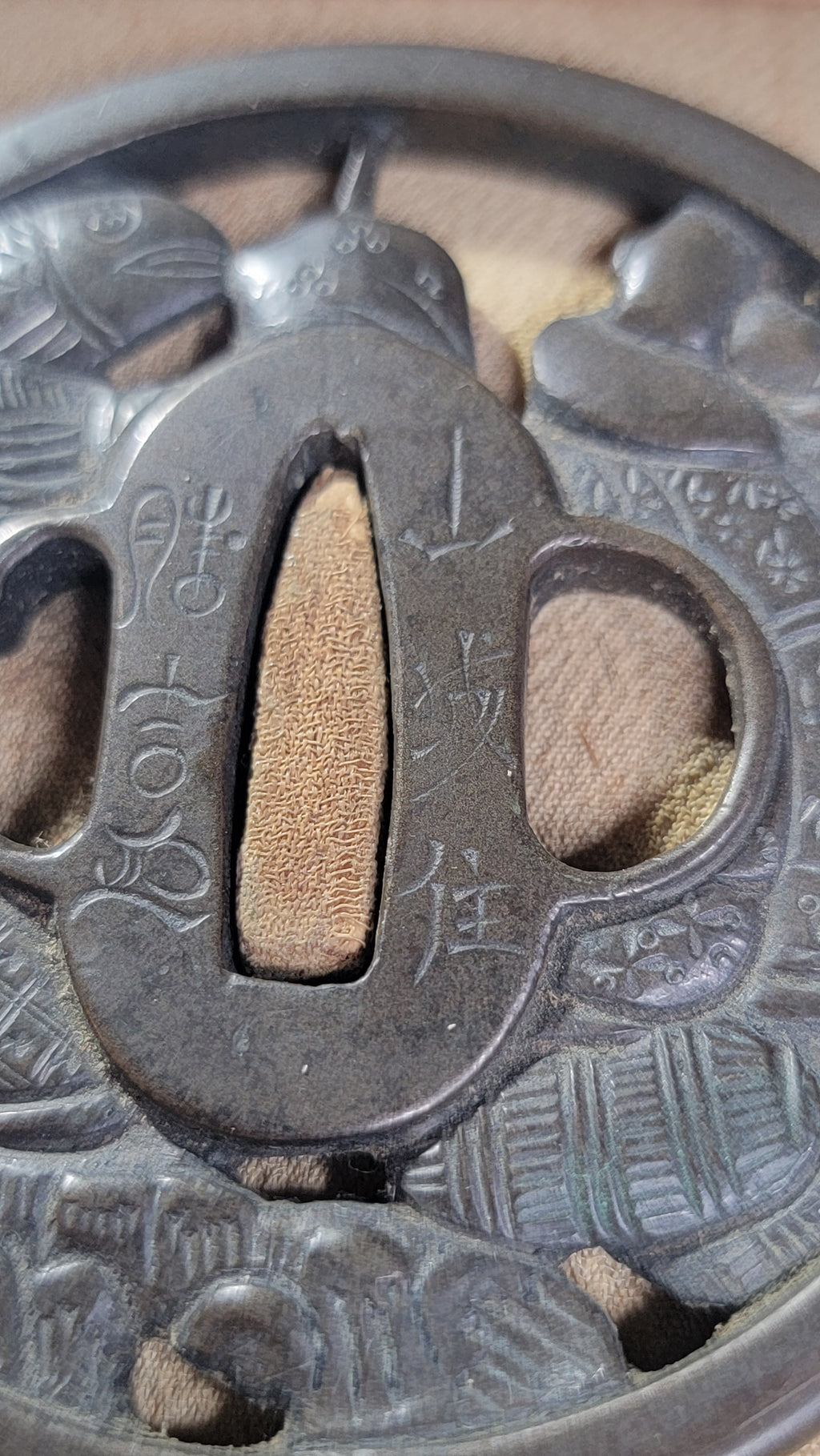 *SIGNED* Edo Period Copper Tsuba - Daikoku & Ebisu by Yamashiro ju Masayoshi