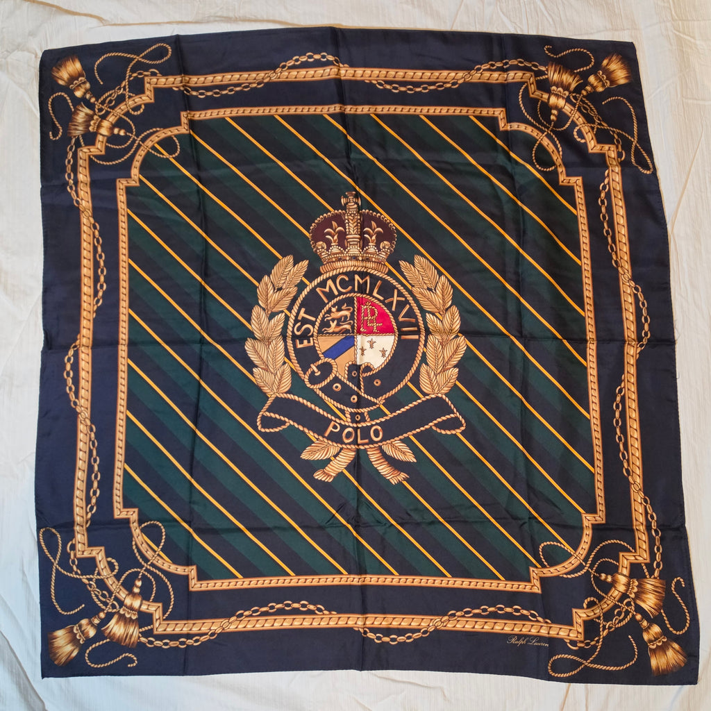 Vintage Polo Ralph Lauren Silk Scarf (signed)