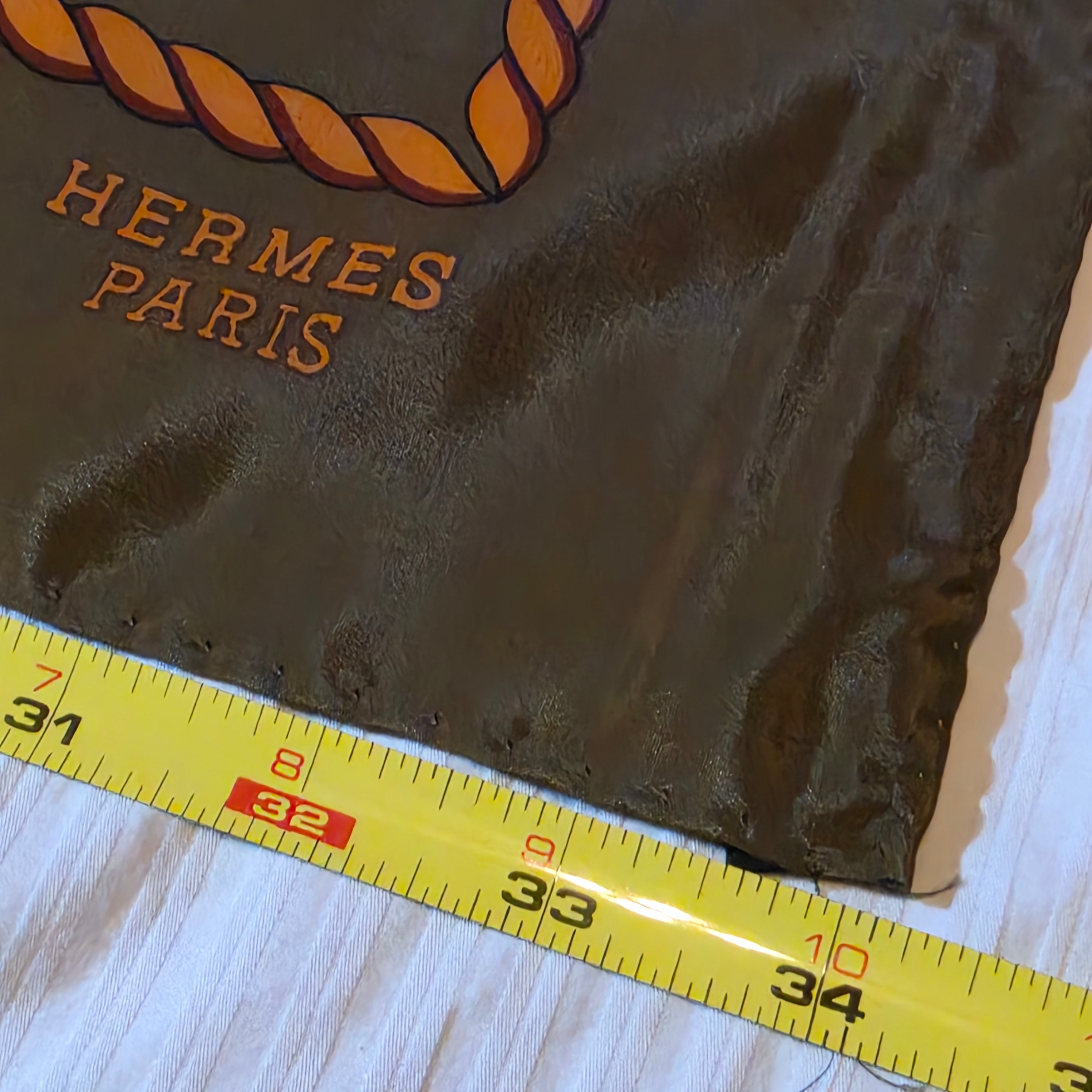 Hermès “Les Montgolfières” Silk Scarf – Olive Green – 90cm Carré – Mint Condition