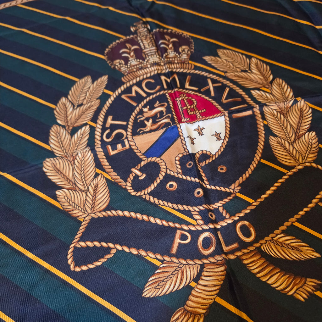 Vintage Polo Ralph Lauren Silk Scarf (signed)