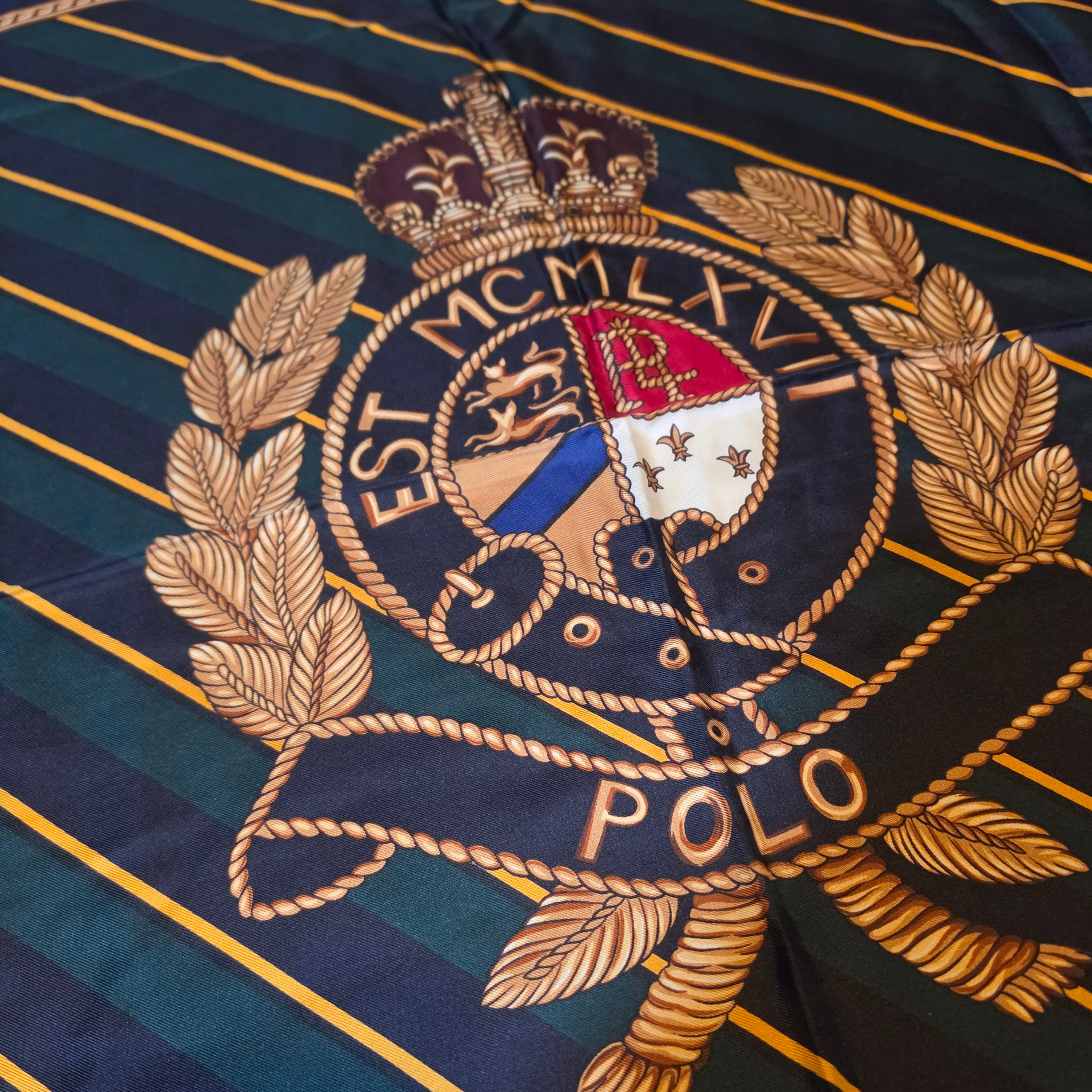 Vintage Polo Ralph Lauren Silk Scarf (signed)