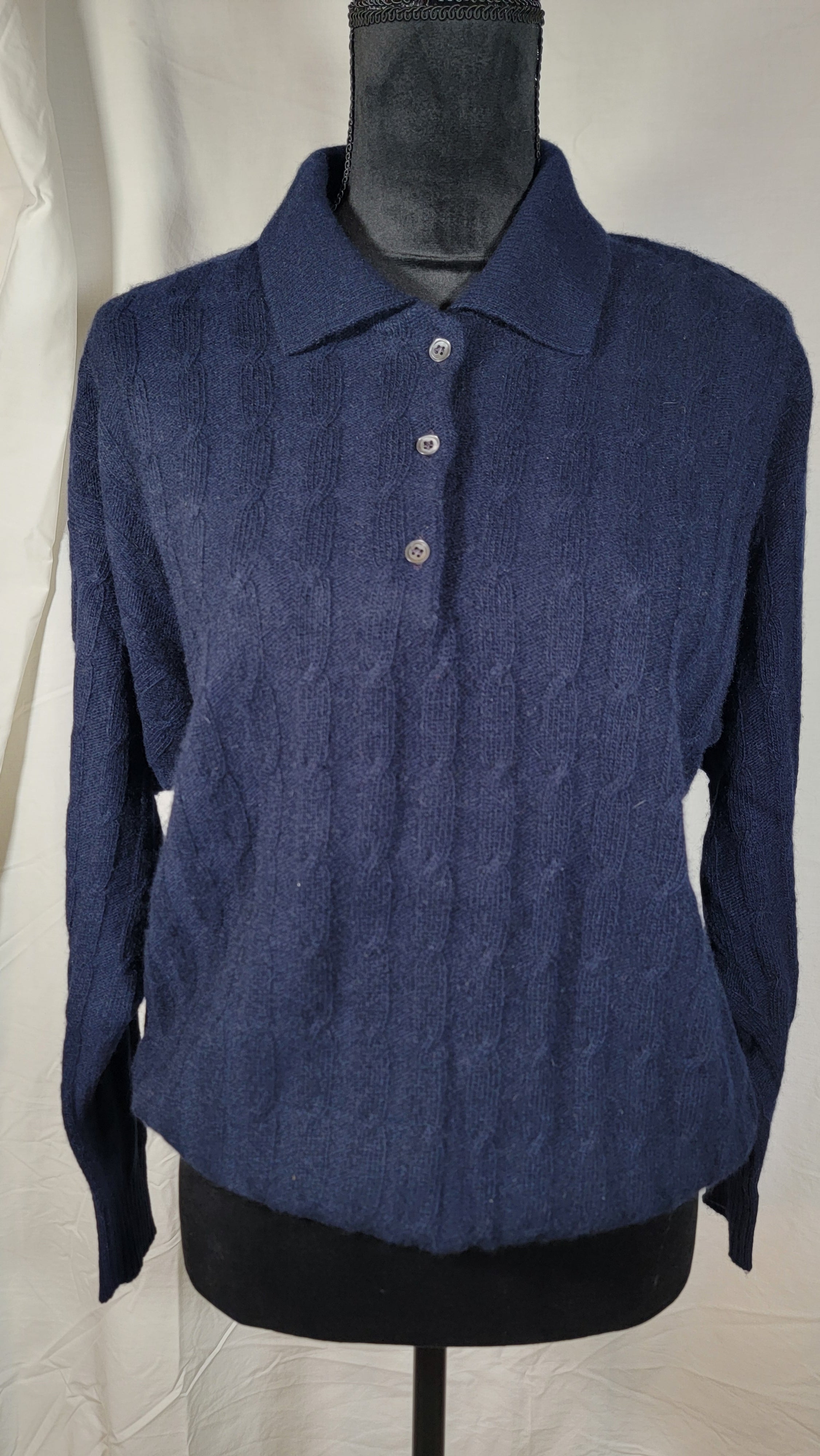 N. Peal Women's Vintage Cashmere Pullover — c. 1970s, Made in Scotland