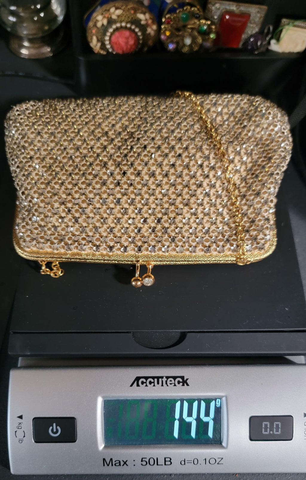 Vintage Walborg Rhinestone Purse - Made in Western Germany - Late 1950s/Early 1960s