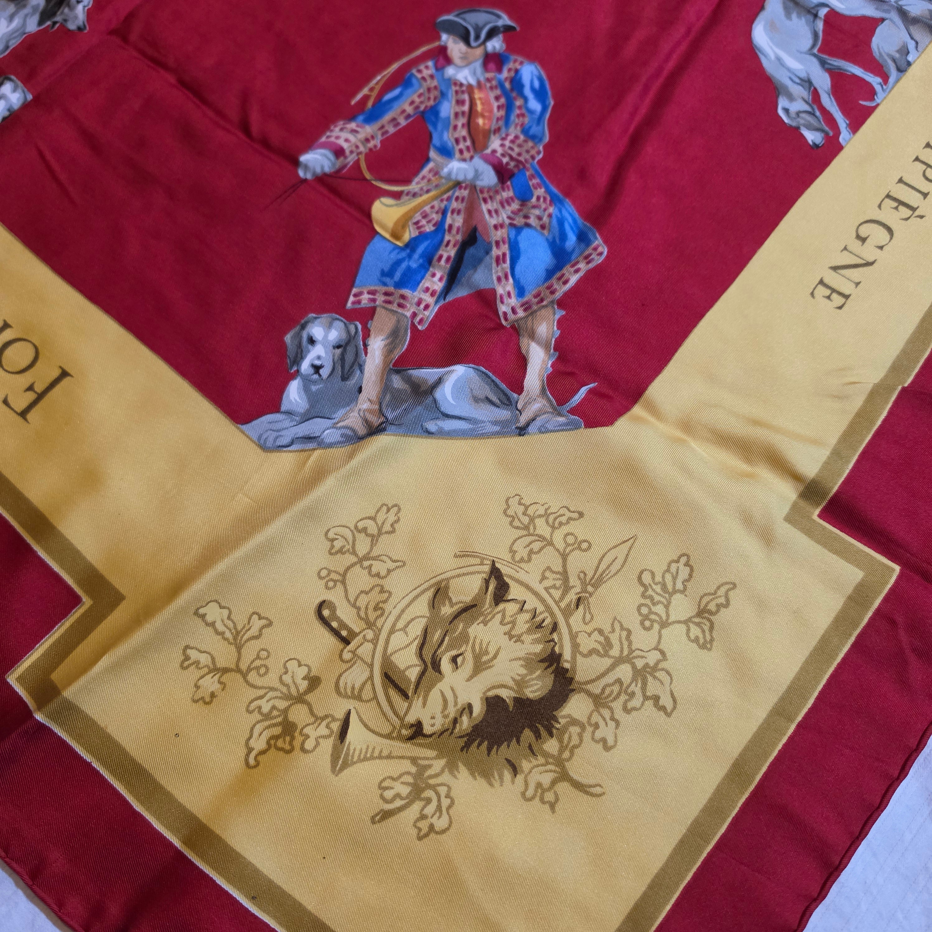 1956 Vintage Hermès "Grande Vénerie Royale" 90cm Silk Scarf (Rare First Edition)