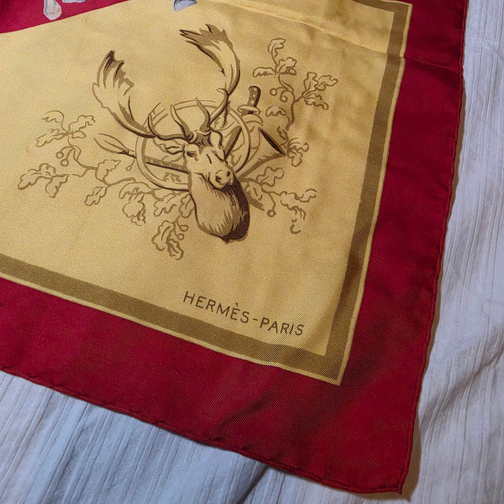 1956 Vintage Hermès "Grande Vénerie Royale" 90cm Silk Scarf (Rare First Edition)