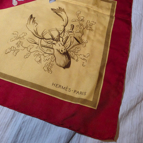 1956 Vintage Hermès "Grande Vénerie Royale" 90cm Silk Scarf (Rare First Edition)