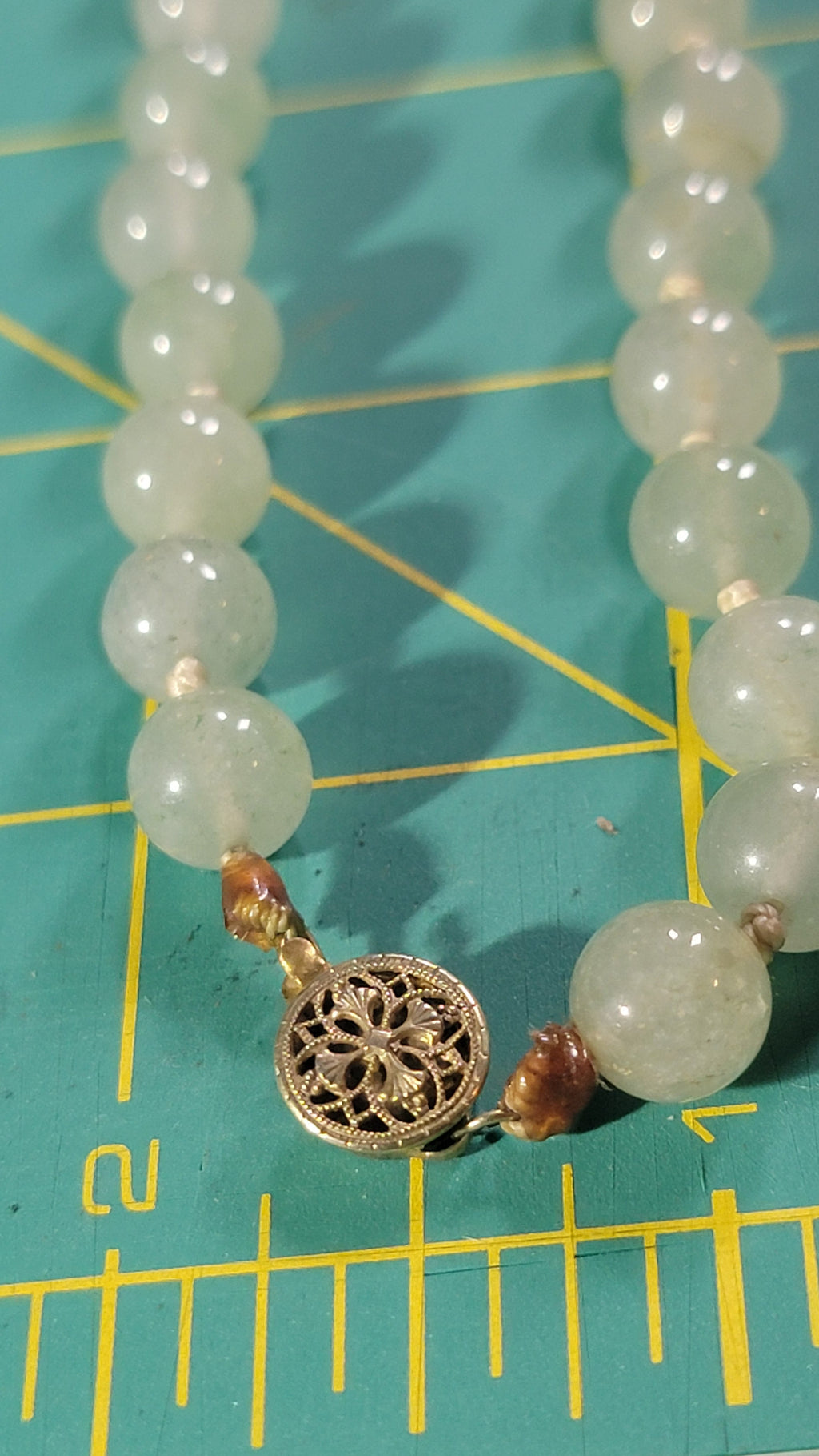 Vintage Cloisonné & Jadeite Necklace - 1920s-1940s