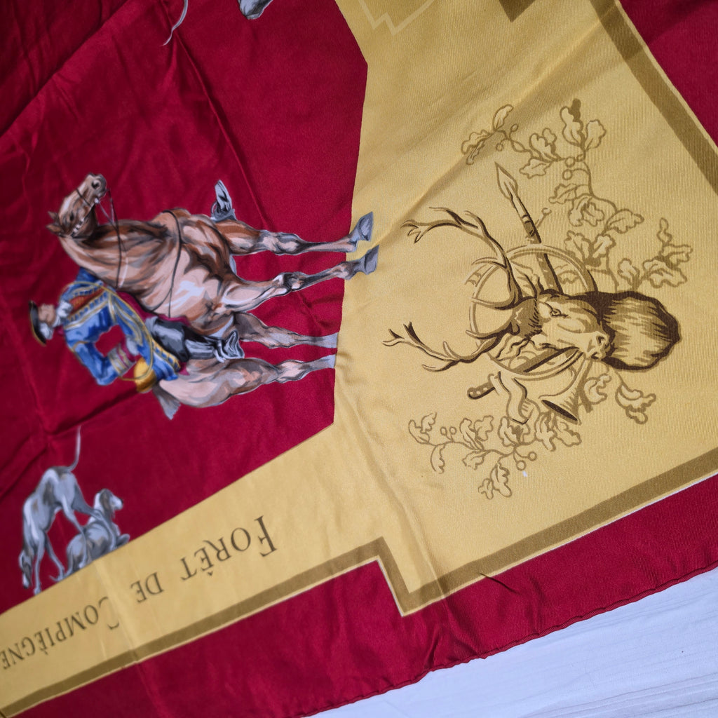 1956 Vintage Hermès "Grande Vénerie Royale" 90cm Silk Scarf (Rare First Edition)