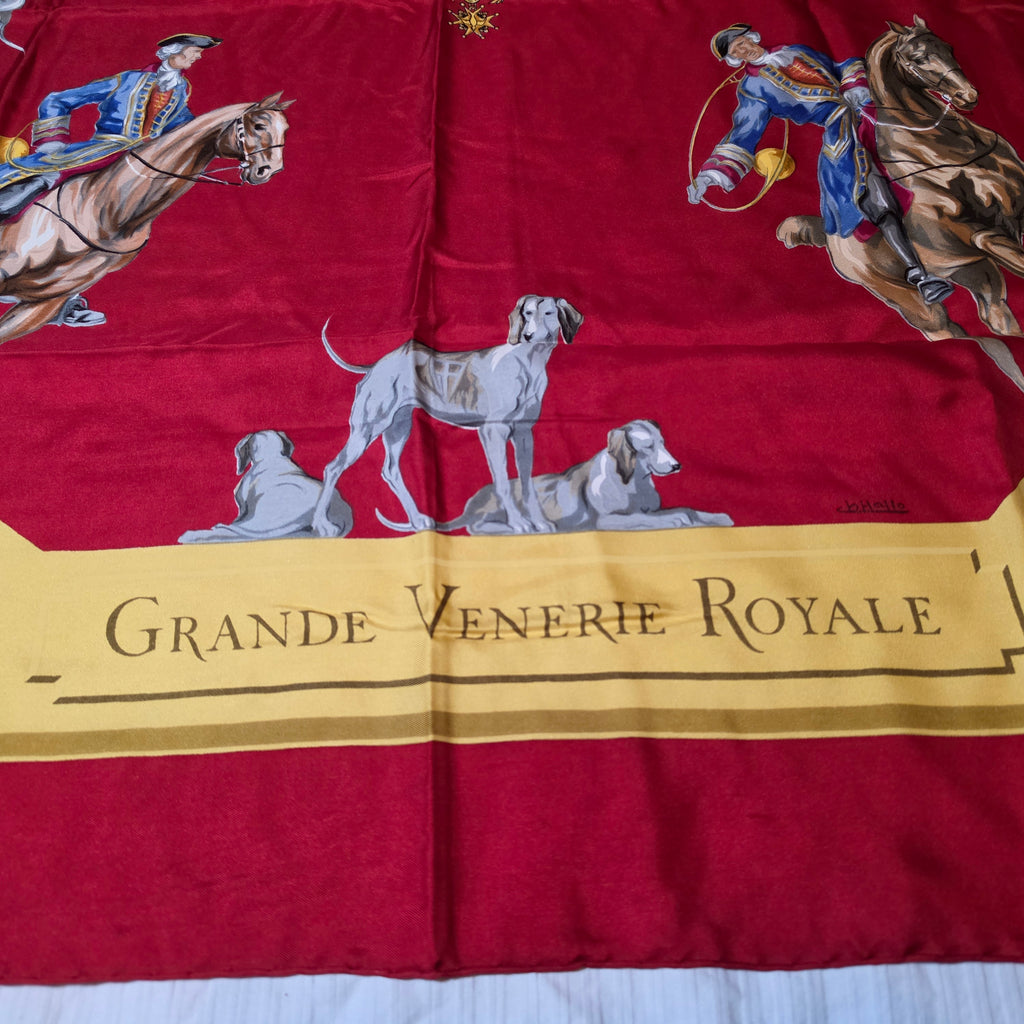 1956 Vintage Hermès "Grande Vénerie Royale" 90cm Silk Scarf (Rare First Edition)