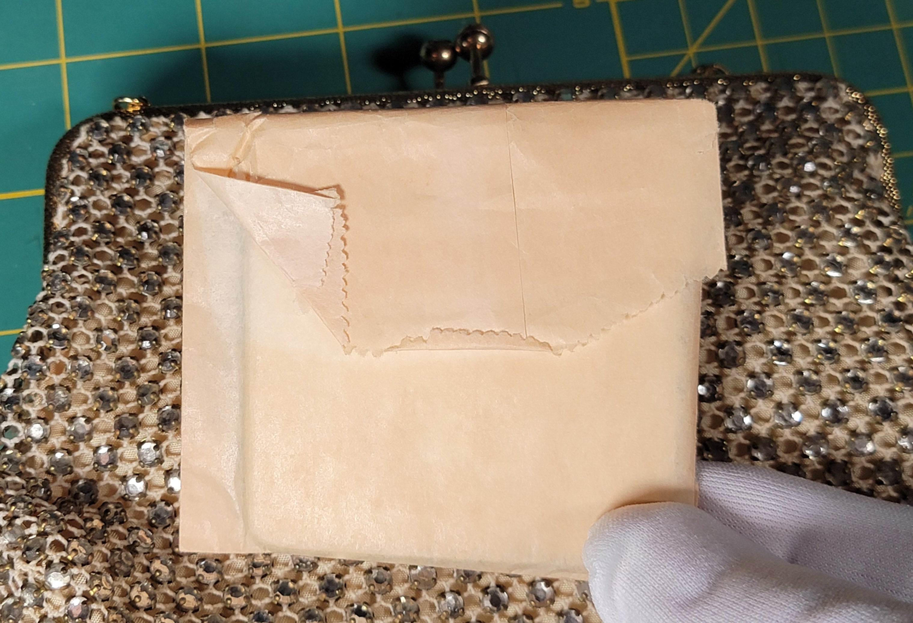 Vintage Walborg Rhinestone Purse - Made in Western Germany - Late 1950s/Early 1960s
