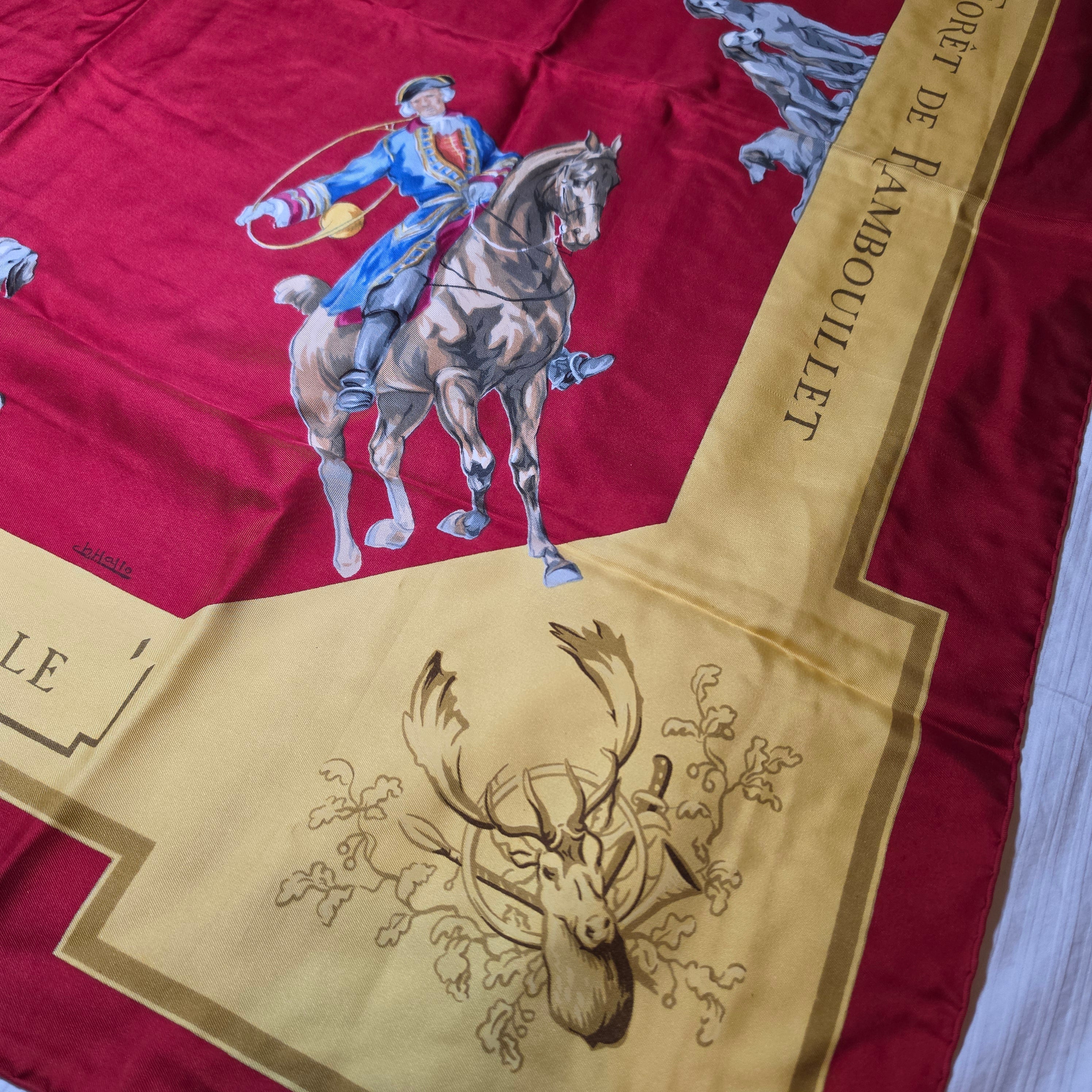 1956 Vintage Hermès "Grande Vénerie Royale" 90cm Silk Scarf (Rare First Edition)